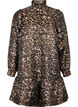 Short jacquard dress with leopard pattern, Brown Leo AOP, Packshot image number 0