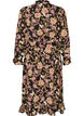 Midi dress with floral print and detachable tie belt, Black, Packshot image number 1
