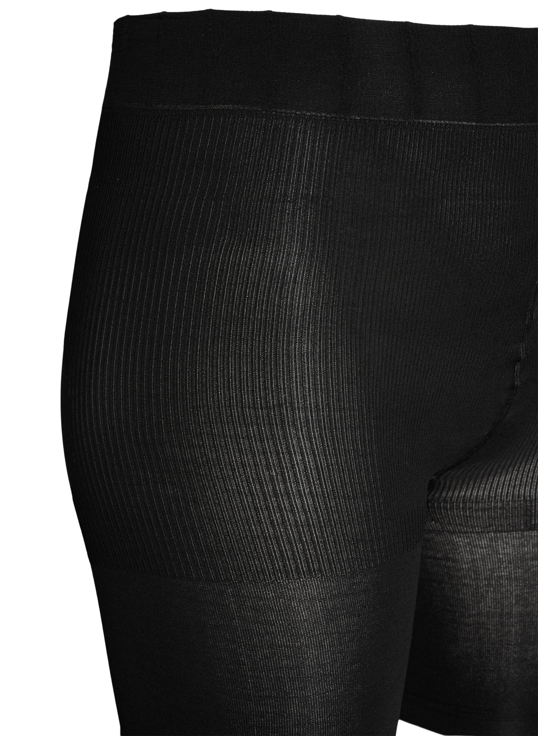 Zizzifashion2-pack push-up shorts in 60 denier with shaping effect, Black, Packshot image number 2