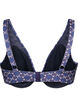 Printed bikini top with underwire, Blue, Packshot image number 1