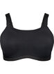 High support sports bra with underwire and padded straps, Black, Packshot image number 0