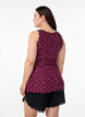 Top with print and lace edge, Dark Bordeaux, Model image number 2