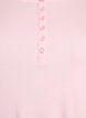 Jersey blouse with buttons and wavy edges, Pink, Packshot image number 2