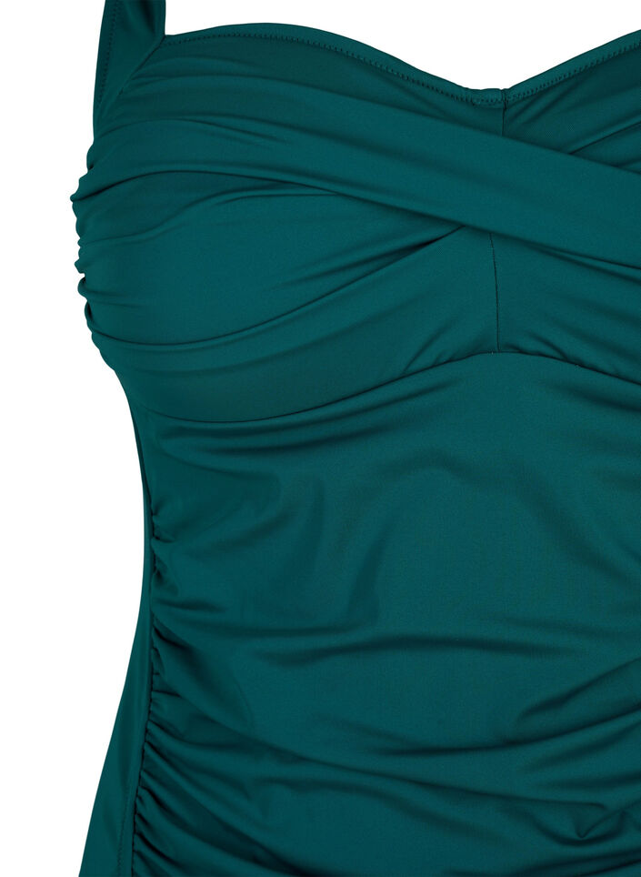 Draped tankini, Green, Packshot image number 2