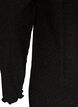 Midi dress with a wavy texture and long sleeves, Black, Packshot image number 3