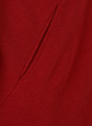 Sweat dress with V-neck, Red Dahlia, Packshot image number 2