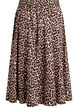 A-line midi skirt with leopard print, Brown, Packshot image number 1