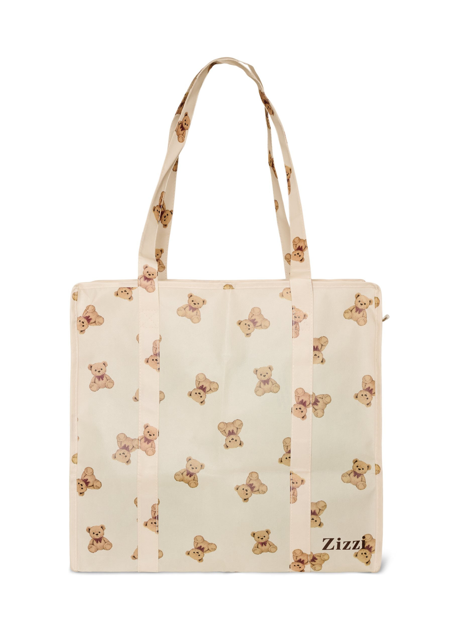 Shopping bag with zipper