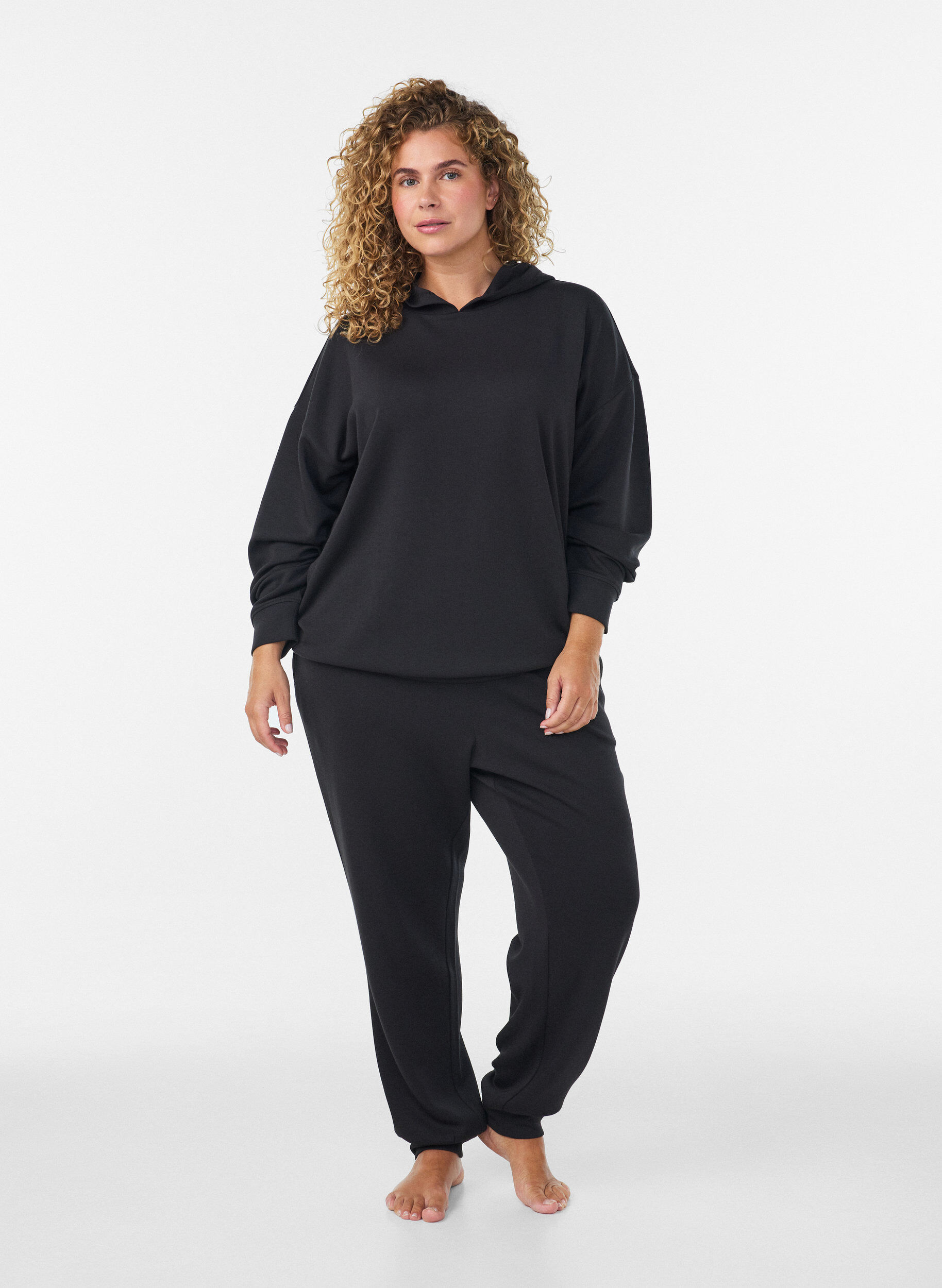 ZizzifashionJersey hoodie, Black, Model image number 1