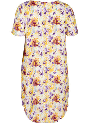 Short-sleeved floral dress, Flower AOP, Packshot image number 1
