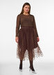 Midi tulle skirt with hearts, Brown, Model image number 0