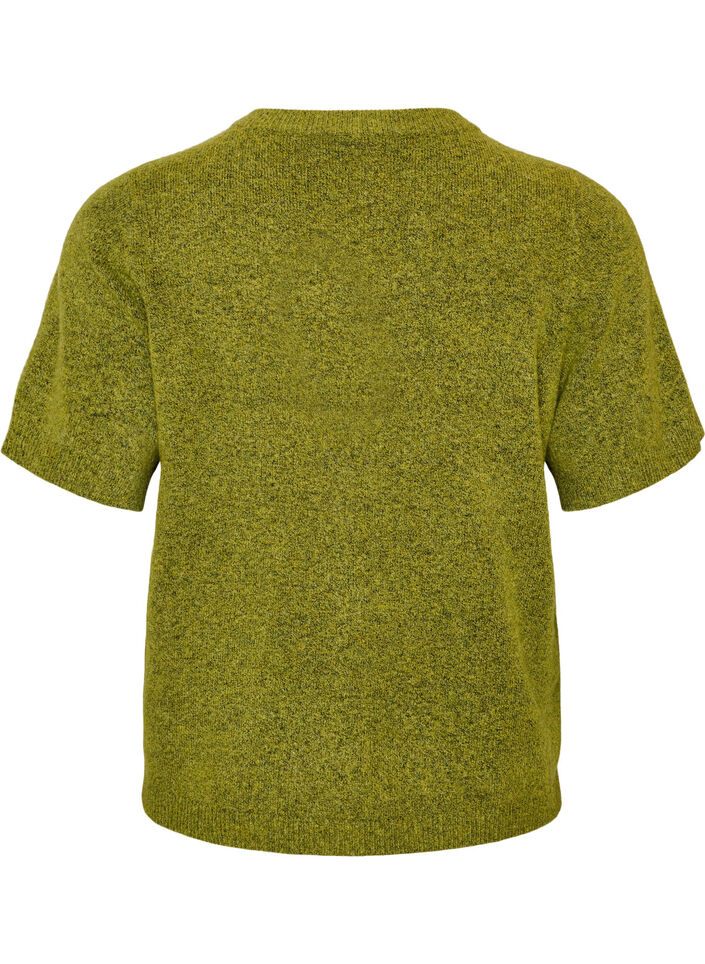 Knit cardigan with short sleeves, Green, Packshot image number 1