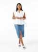 Sleeveless top with pin-tuck and ruffle details, White, Model image number 1