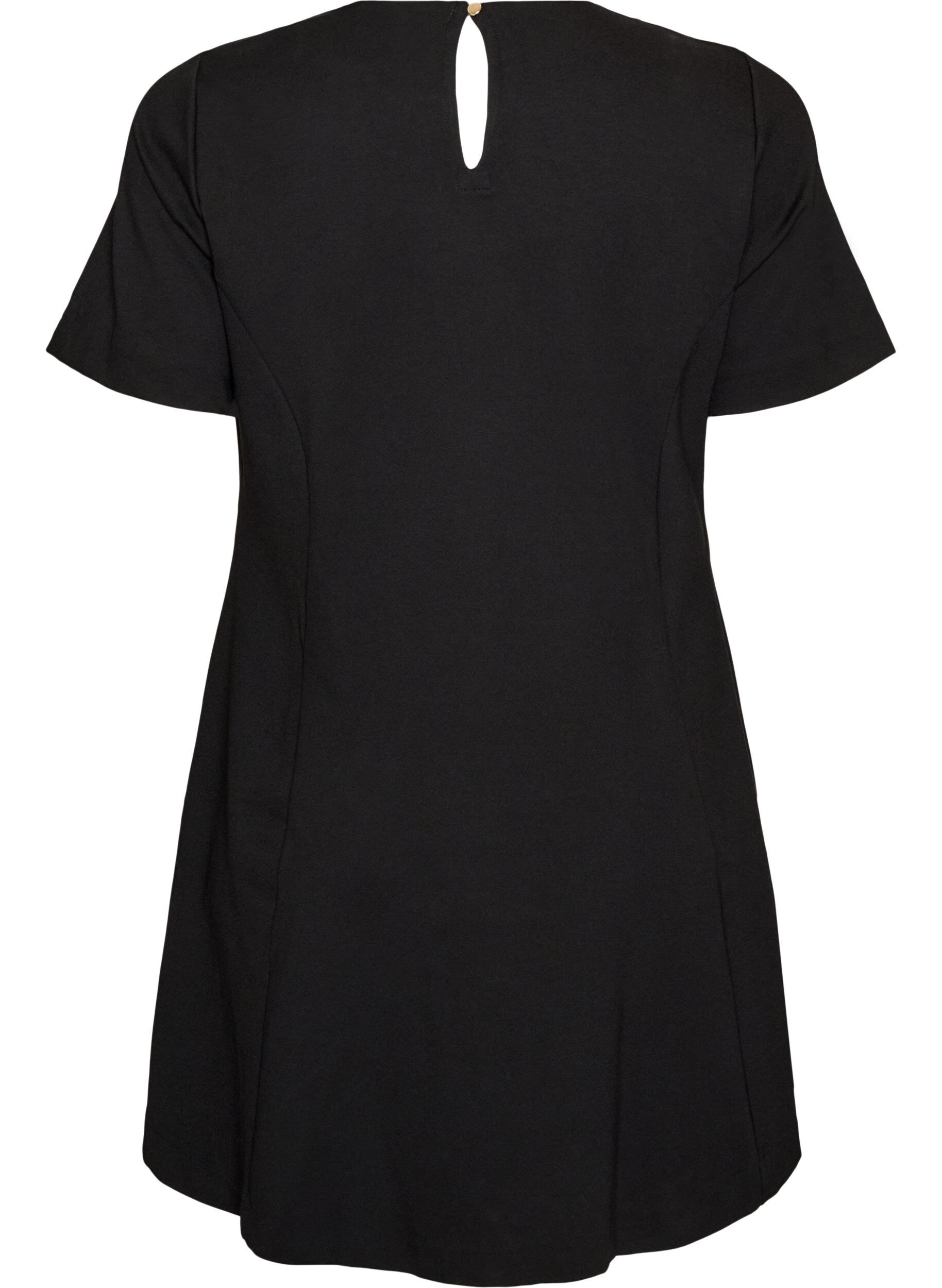ZizzifashionShort A-line jersey dress, 0199, Packshot image number 1
