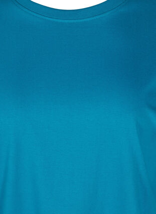 Short-sleeved cotton T-shirt, Fjord Blue, Packshot image number 2