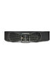 Elastic waist belt with croc detail, Black, Packshot image number 0
