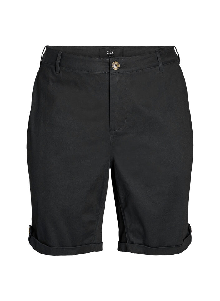 Chino shorts with pockets, Black, Packshot image number 0