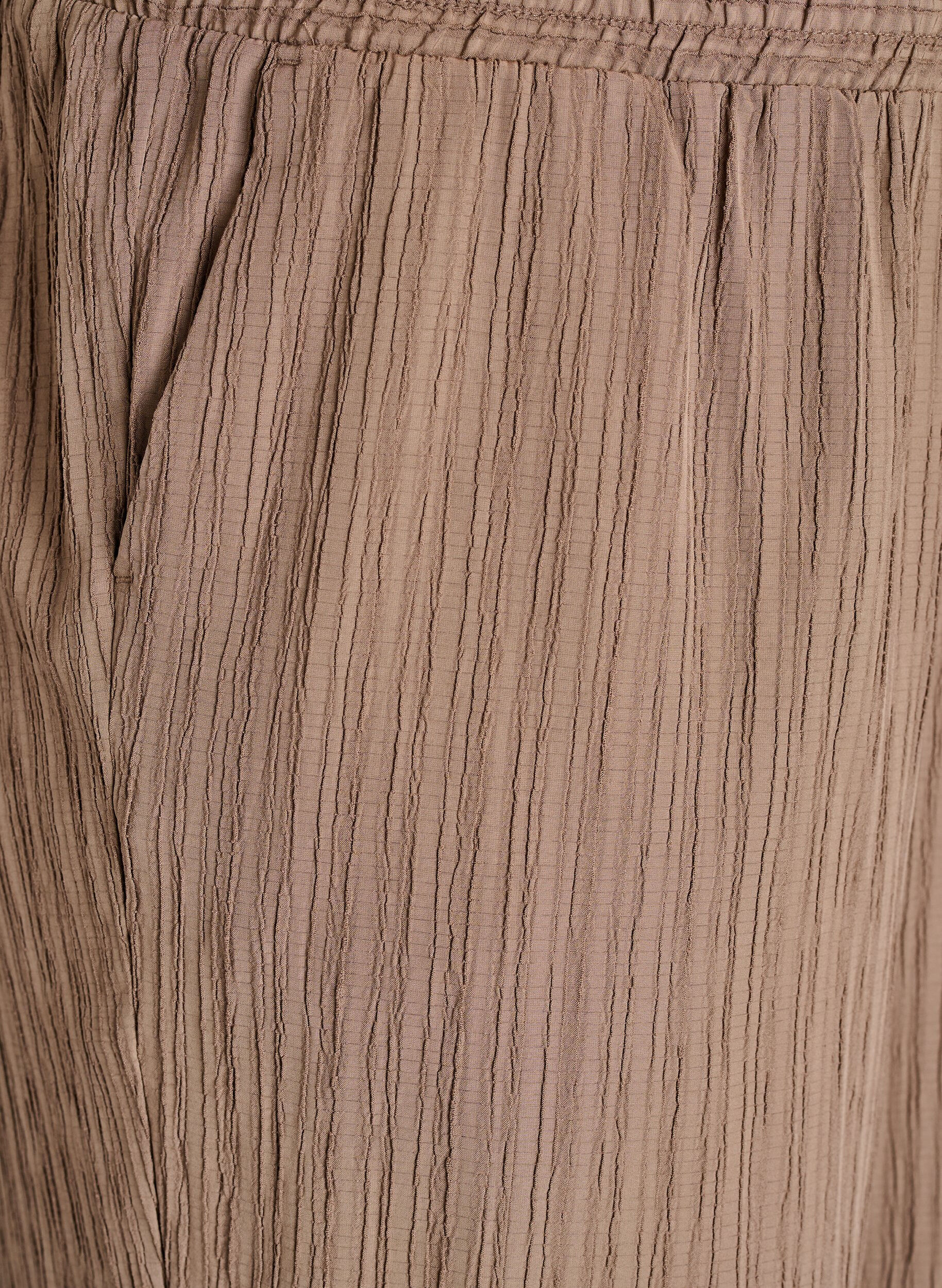 Zizzifashion High-waisted trousers with wide legs, Brown, Packshot image number 2