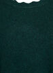 Knitted blouse with wavy edges, Green, Packshot image number 2