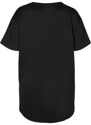Sweater tunic with short sleeves, Black, Packshot image number 1