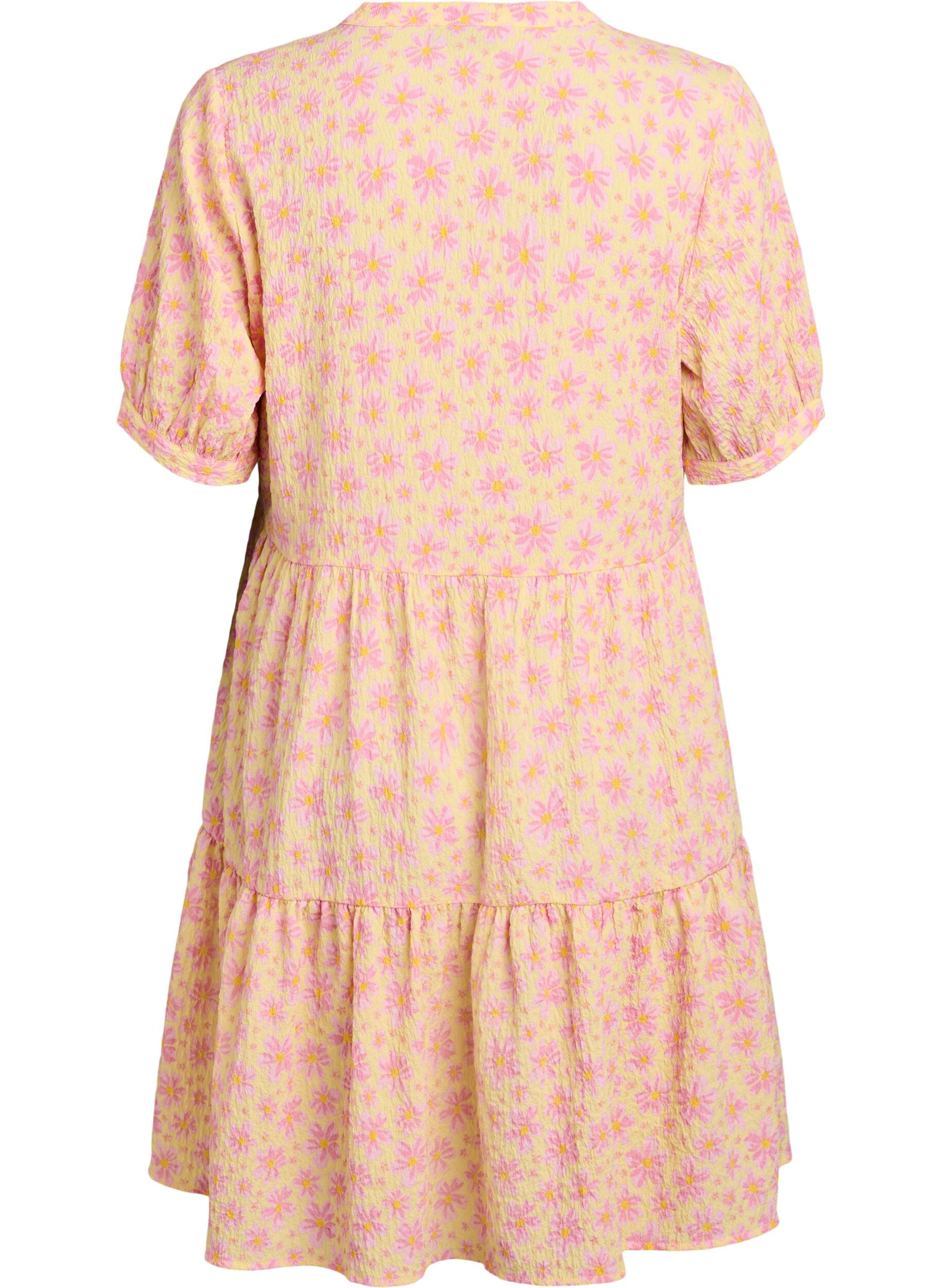 Zizzifashion Short A-line dress, Yellow, Packshot image number 1