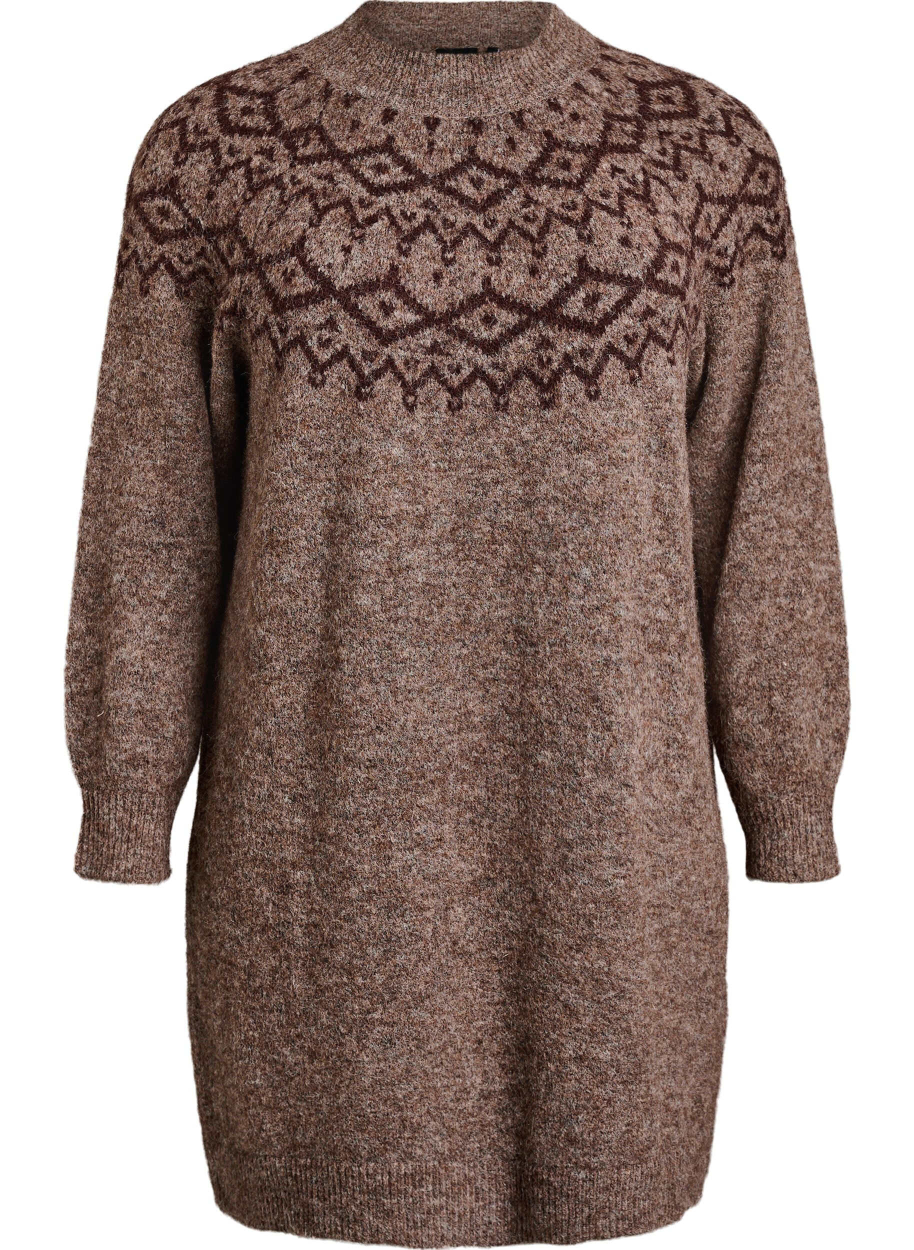 Knitted dress with jacquard pattern