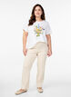 T-shirt in organic cotton with floral print, B. White w. Flower, Model image number 2