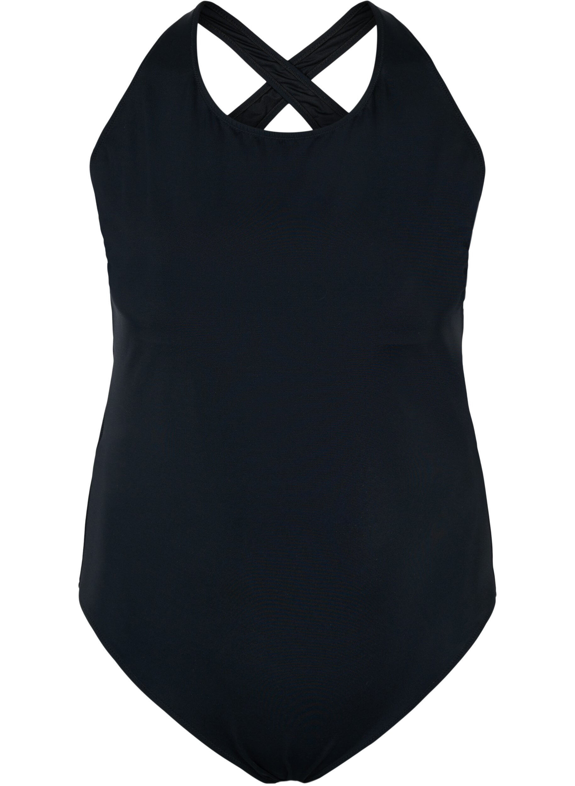 Zizzifashion Swimsuit with cross back, Black, Packshot image number 0