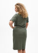 Knee-length T-shirt dress in ribbed jersey, Green, Model image number 2