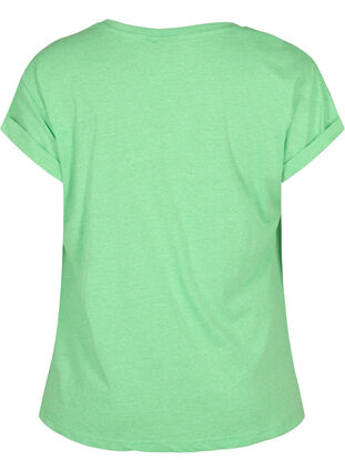 Neon-coloured cotton t-shirt, Neon Green, Packshot image number 1
