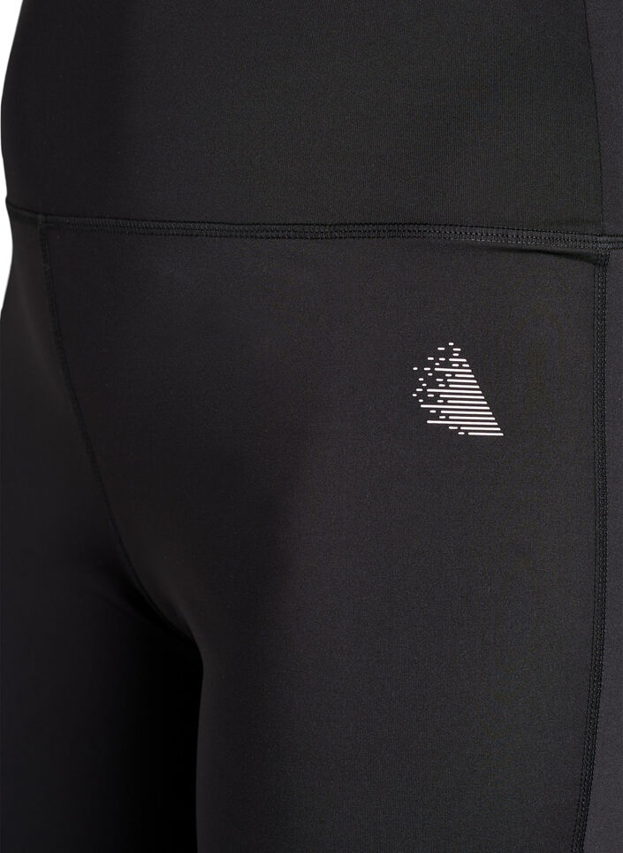 Flared training trousers with high waist, Black, Packshot image number 2