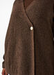 Knitted cardigan with an asymmetric closure, Brown, Model image number 3