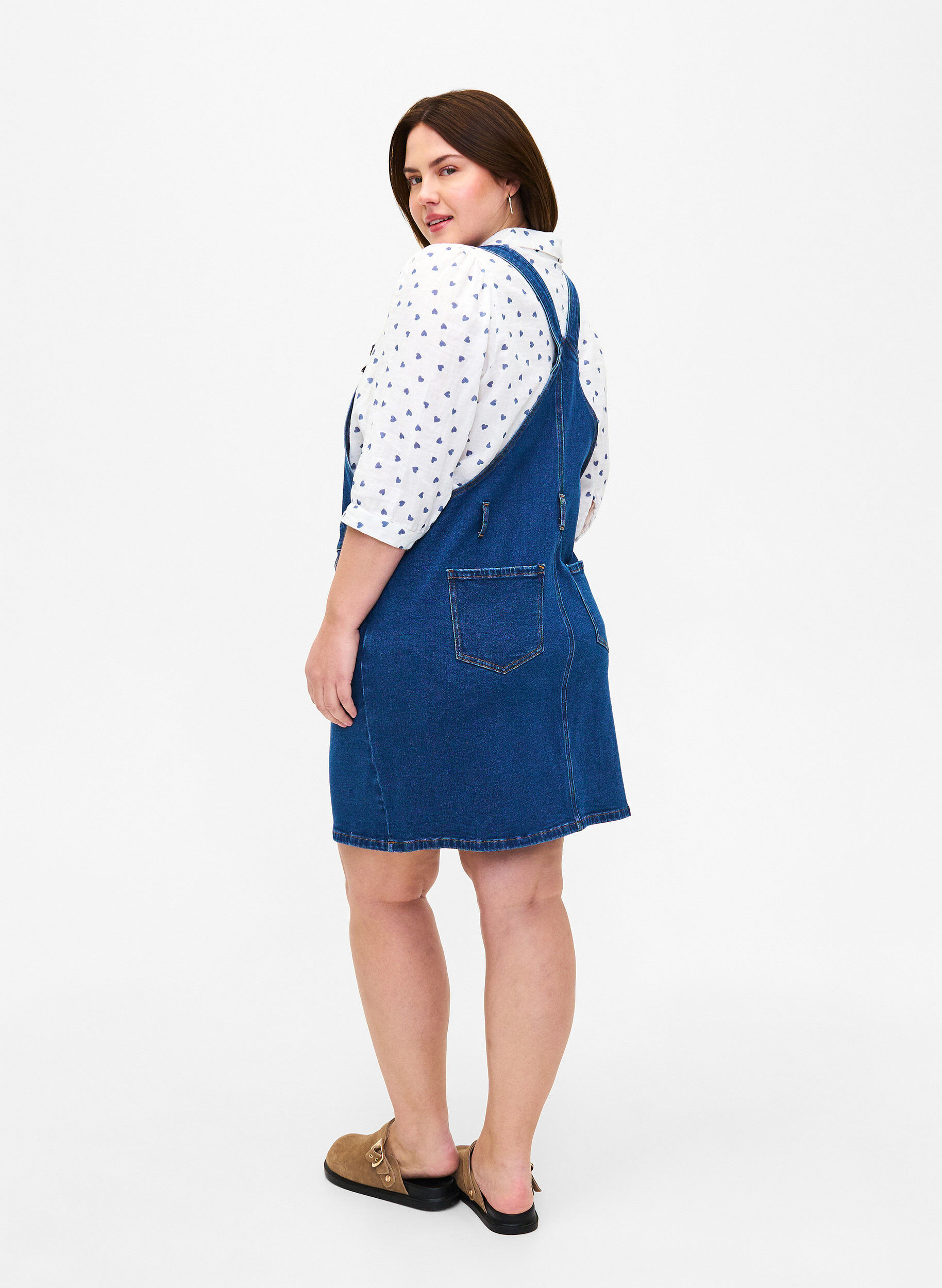 Zizzifashion Overalls dress in denim, Blue, Model image number 2