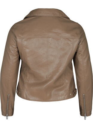 Short jacket in faux leather, Pine Bark, Packshot image number 1
