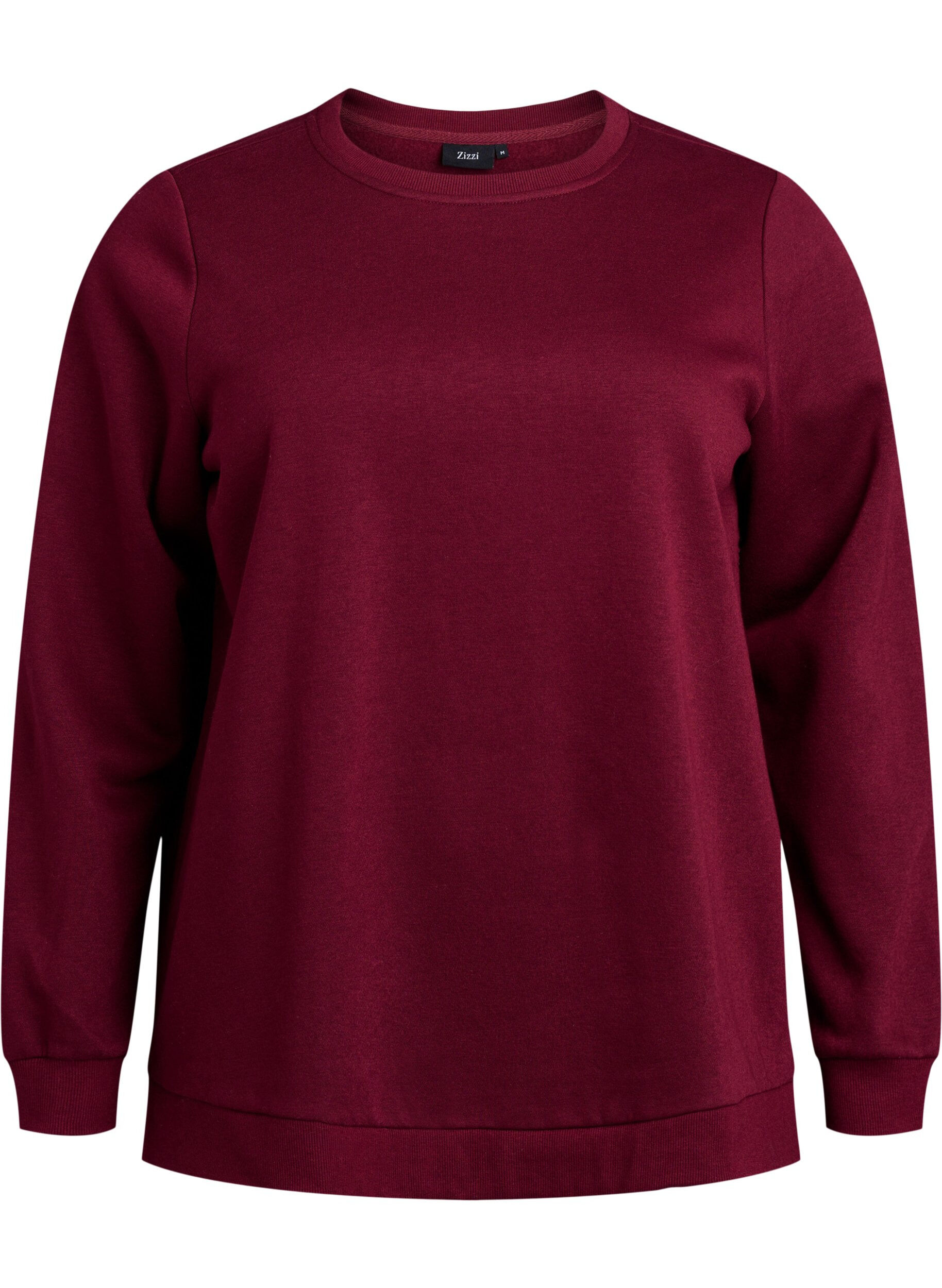 Zizzifashion Sweatshirt with fringes, Dark Bordeaux, Packshot image number 0