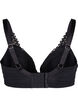 Padded bra with underwire and lace details, Black, Packshot image number 1