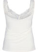 Viscose top with lace edge, Vanilla, Packshot image number 1