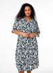 FLASH - Midi dress with print and tie belt, Green, Model image number 0