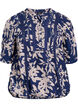 Blouse with print and 1/2 sleeves, Blue, Packshot image number 0