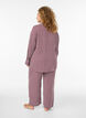 Loose night trousers with stripes and hearts, Dark Bordeaux, Model image number 1