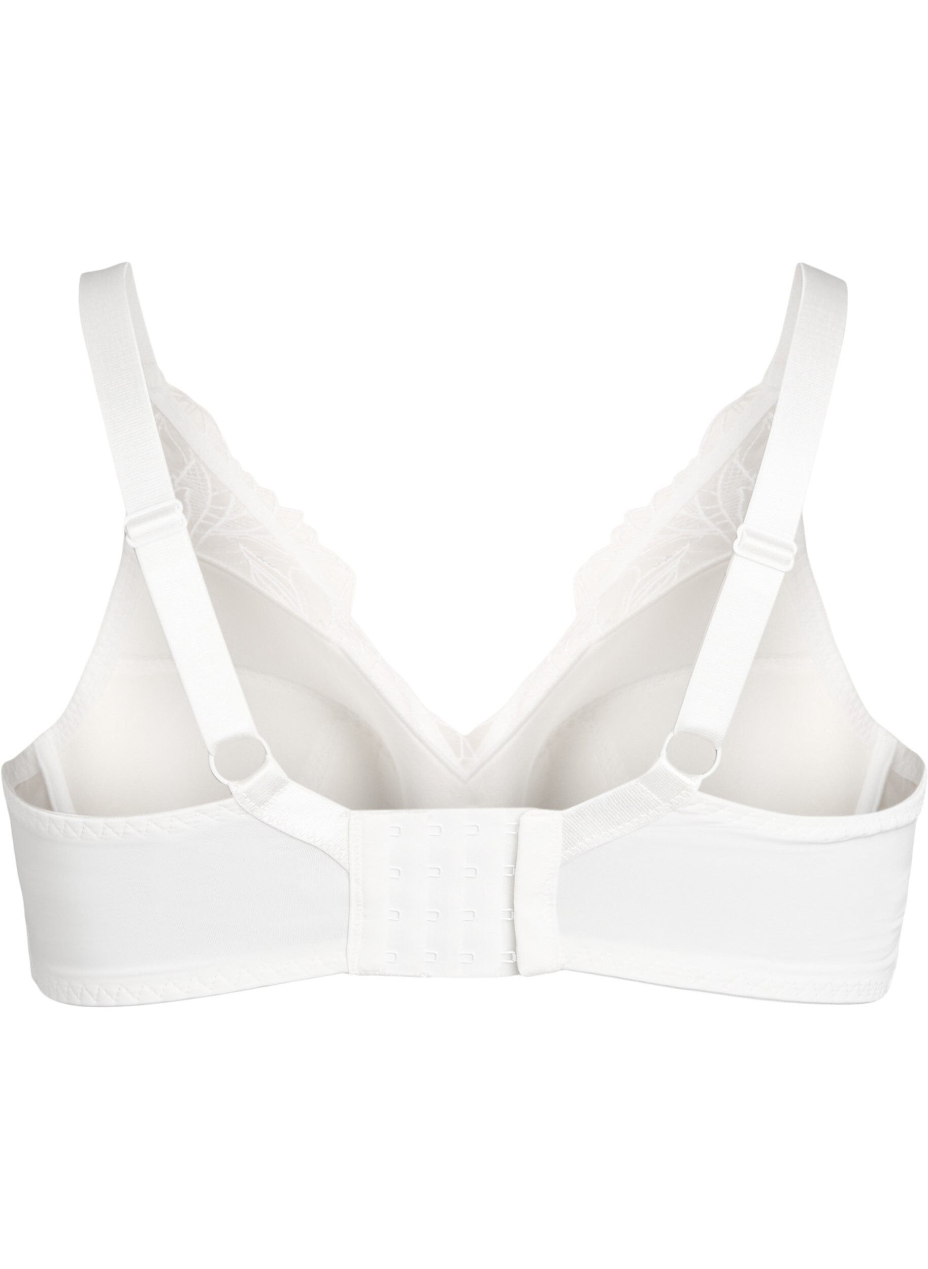 Zizzifashion Padded lace bra with underwire, White, Packshot image number 1