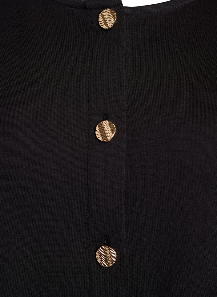 Cardigan with decorative buttons, Black, Packshot image number 2
