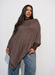 Fine-knit poncho, Brown, Model image number 0