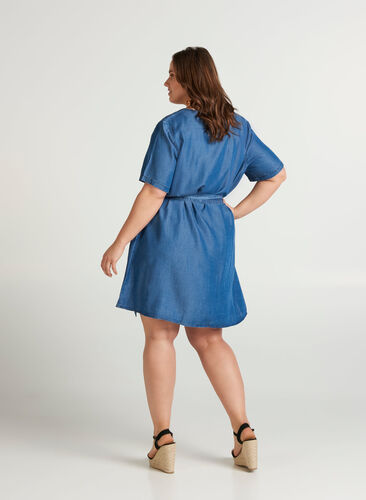 Denim dress, Medium Blue, Model image number 1