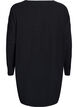 Short knit dress with centre seam and pockets, Black, Packshot image number 1