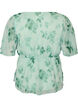 Floral chiffon blouse with short sleeves, Green, Packshot image number 1