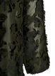 Dress with fringed threads and texture, Green, Packshot image number 3