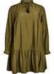 Short A-line dress with ruffles, Green, Packshot image number 0