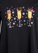 Christmas t-shirt in organic cotton, Black, Packshot image number 2