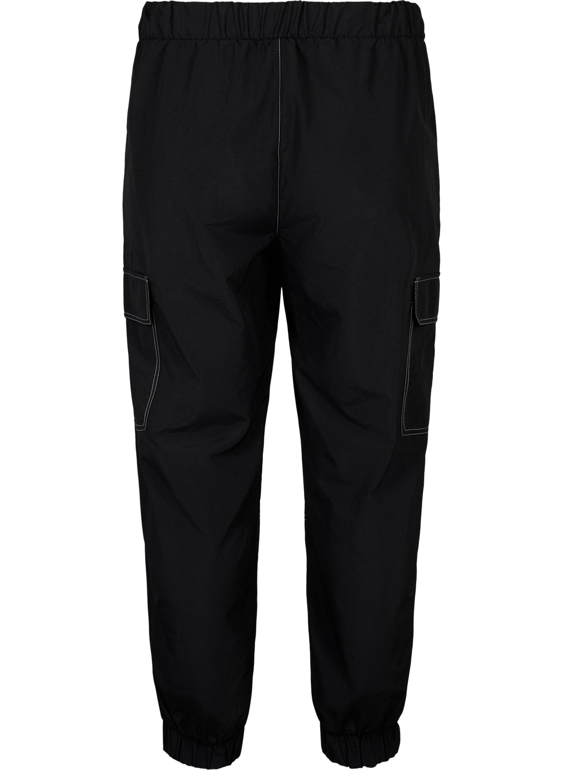 Zizzifashion Cargo trousers with contrast stitching, Black, Packshot image number 1